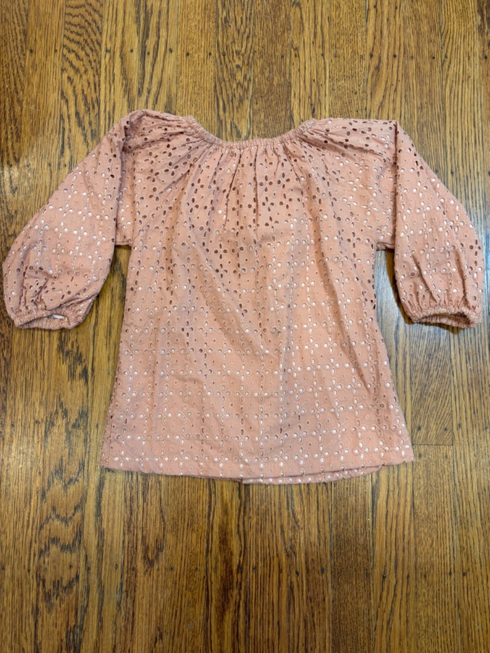 Knotted Fern Blush Pink Eyelet Dress 5T